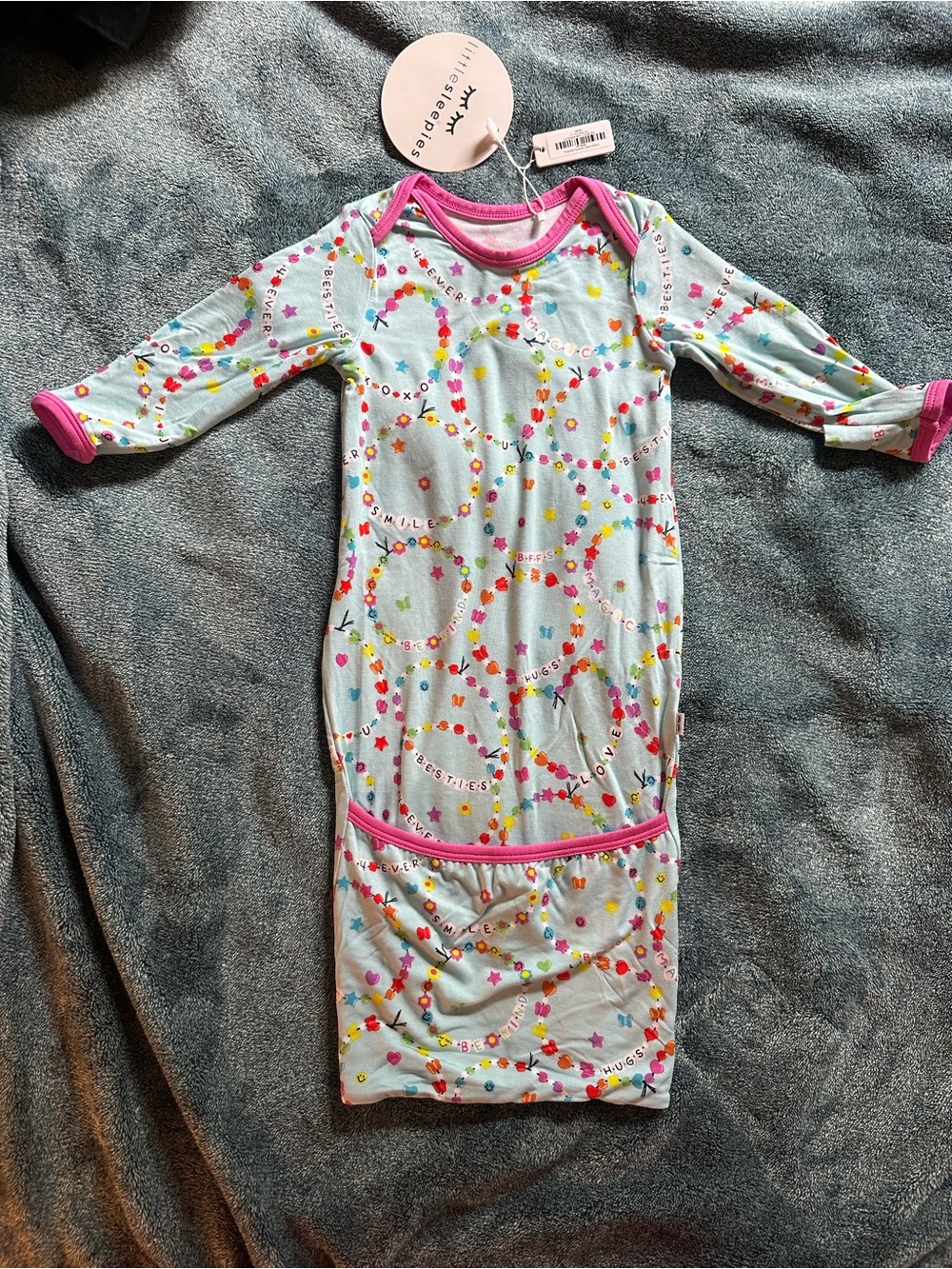 NWT Little Sleepies Friends Forever Infant Nightgown NB